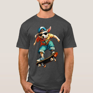 Camiseta Australian Shepherd Skateboard - Dog T-Shirt