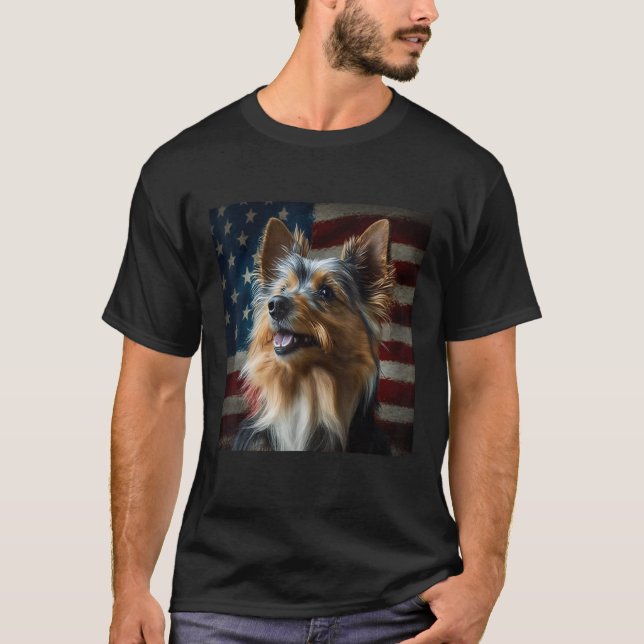 Camiseta Australian Terrier 4th of July  Australian Terrier (Frente)