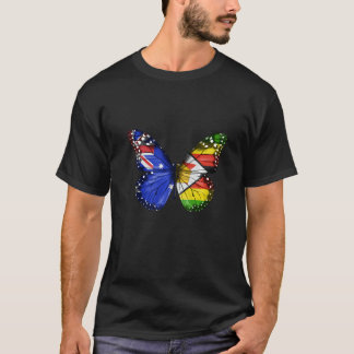 Camiseta Australian Zimbabwean Flag Butterfly