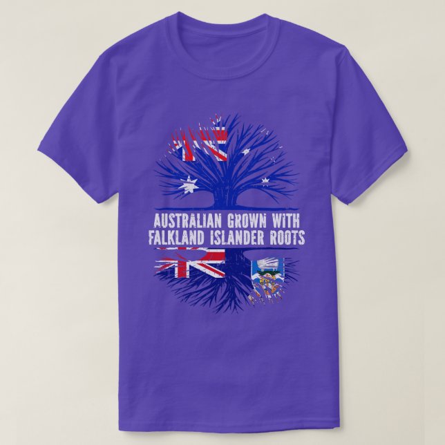 Camiseta Australiano crescido com Falkland Islander Roots A (Frente do Design)