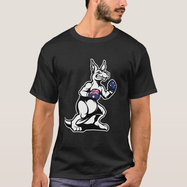 Camiseta Australiano Kangaroo Boxing Luva Aussie Sporting  (Frente)