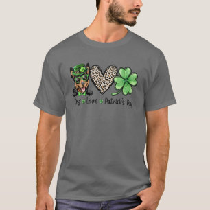 Camiseta Australiano Kelpie Love Leopard Shamrock Rua Patri