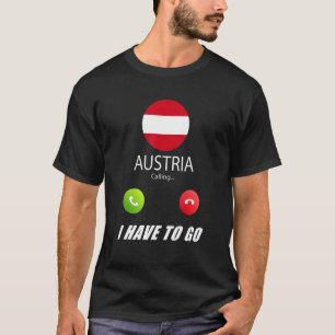 Camiseta Áustria Bandeira Souvenir Áustria Está Chamando Ca