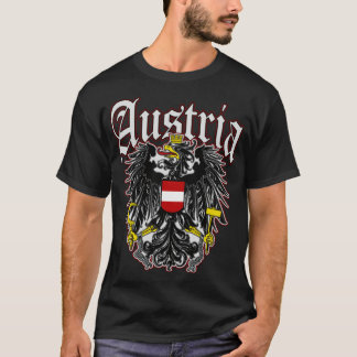 Camiseta Áustria casaco de armas águia austríaca Oesterreic
