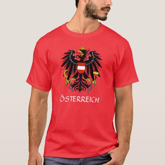 Camiseta Áustria Casaco de Armas "Österreich" (Frente)