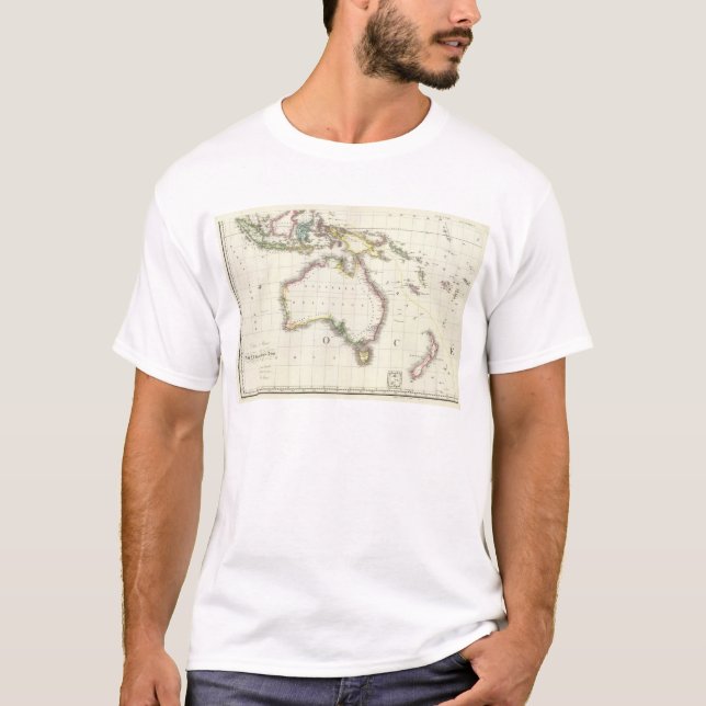 Camiseta Áustria e mapa gravado Indonésia (Frente)