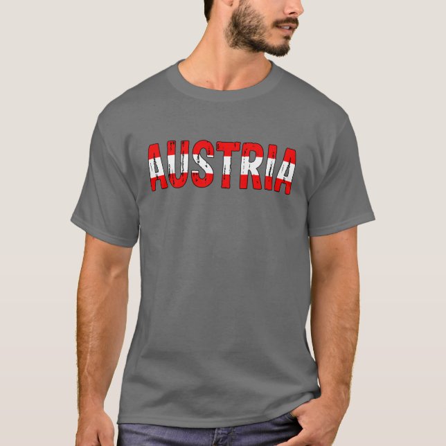 Camiseta Áustria, eu amo Áustria (Frente)