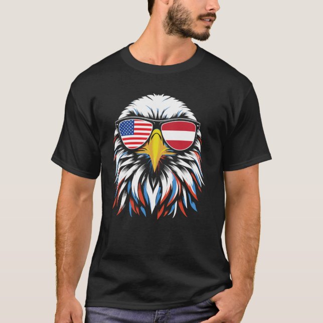 Camiseta Áustria EUA Bandeira Half Austrian Half American P (Frente)