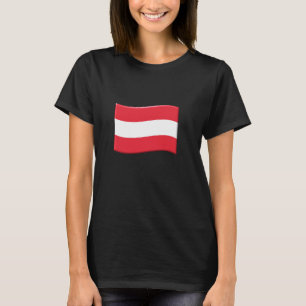 Camiseta Austria Flag Heart beat para Mulheres Austríacas