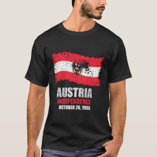 Camiseta Áustria Flag T Mostra Independência Austríaca