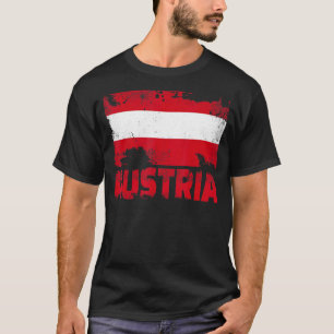 Camiseta Áustria Flag Vintage - Grunge Austríaco - Incomoda