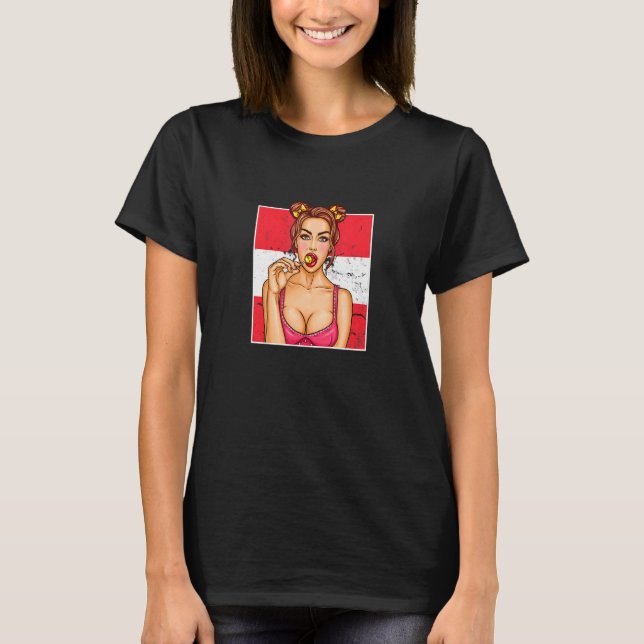 Camiseta Austria For Girl Austrian Flag For Women Austria (Frente)