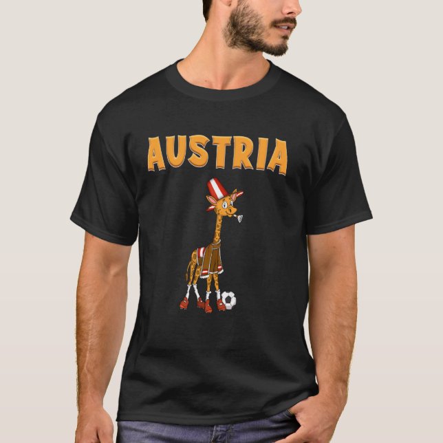Camiseta Áustria Giraffe - Ventiladores austríacos (Frente)