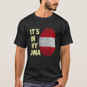 Camiseta Áustria No Meu Dna - Equipe Austríaca De Bandeira