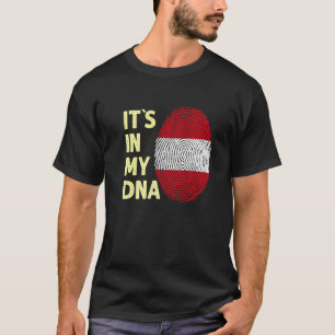 Camiseta Áustria No Meu Dna - Equipe Austríaca De Bandeira