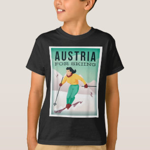 Camiseta Áustria Para Esqui Pistas &amp; Esquiadores Se Div