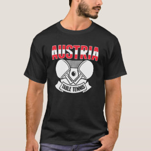 Camiseta Áustria Ping Pong Apoiadores de Tênis de Mesa Au