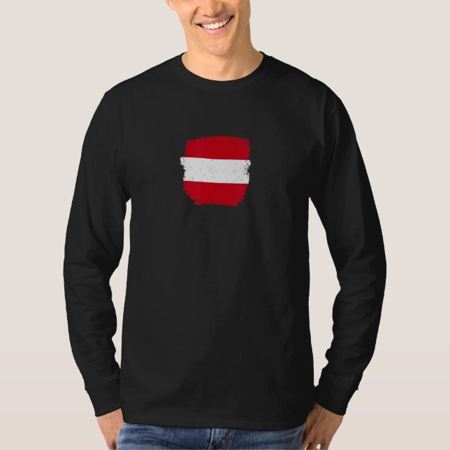 Camiseta Austria Vintage Bandeira Austríaca (Frente)