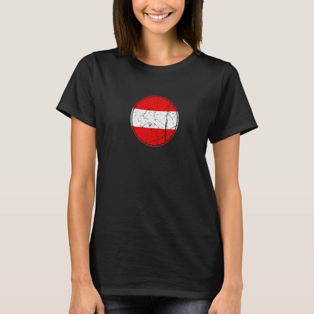Camiseta Austria Vintage Bandeira Austríaca (Frente)