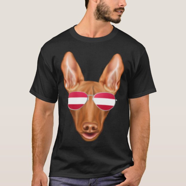 Camiseta Austrian Flag Pharaoh Hound Dog Austria Pocket (Frente)