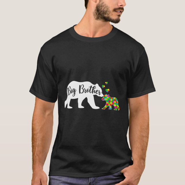 Camiseta Autenticação de Sensibilização para o Urso Grande  (Frente)