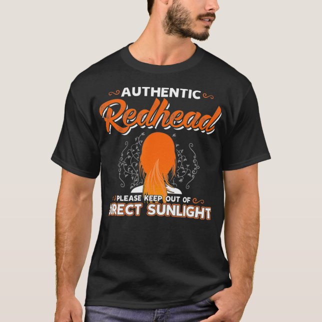 Camiseta Autenticidade de Redhead Mantenha-se longe do Dedo (Frente)