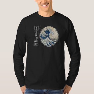 Camiseta Autêntico Japonês Old School Kanagawa A Grande Ond
