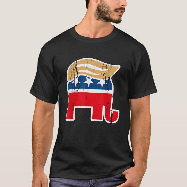 Camiseta AUTÊNTICO ORIGINAL Donald Trump Elephant T shirt S (Frente)