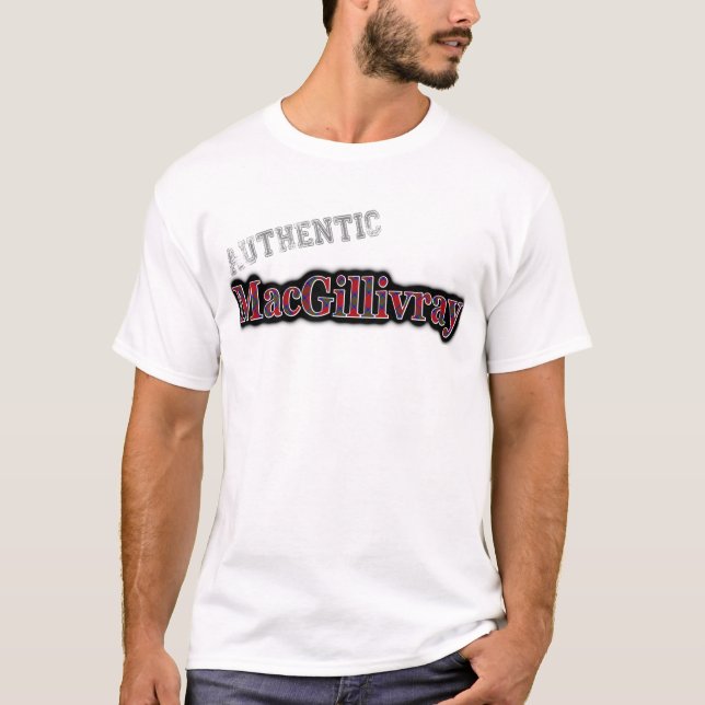 Camiseta Authentic Clan MacGillivray Tartan Name Design (Frente)