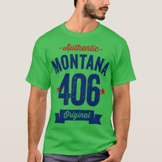 Camiseta Authentic Montana 406 Area Code