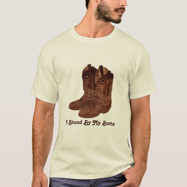 Camiseta Authentic Ranch-hand Wrangler Cowboy Boots Design (Frente)
