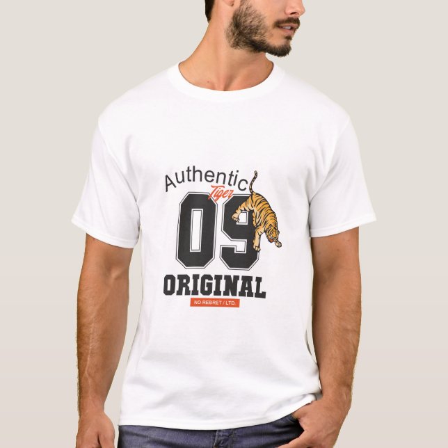 Camiseta Authentic Tiger 09 Original" Graphic T-Shirt (Frente)