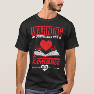 Camiseta Author Lifestyle Warning Romance Idea Writers Nove