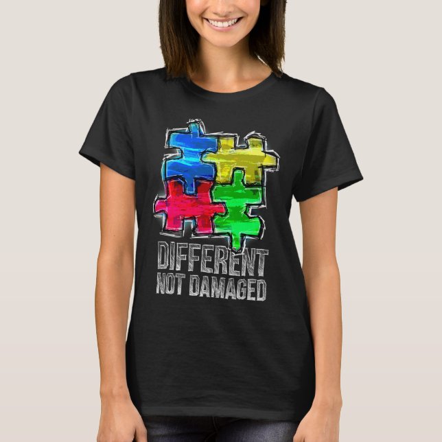 Camiseta Autism Acceptance Different Not Damaged (Frente)