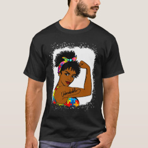 Camiseta Autism Afro Mom Unbreakable World Autism Awareness