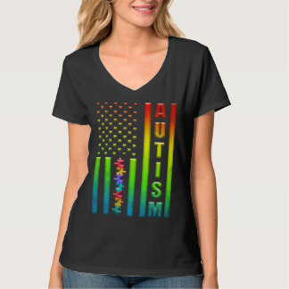 Camiseta Autism American Flag Autism Awareness Life For Men