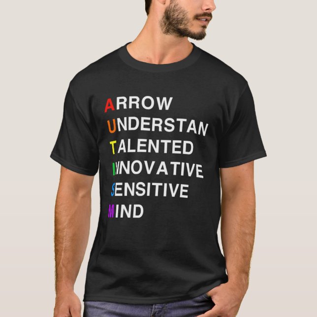Camiseta Autism  Arrow Understand Talented Innovative Sensi (Frente)