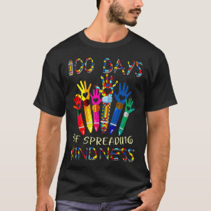 Camiseta Autism Awareness 100 Days Of Spreading Kindness Te