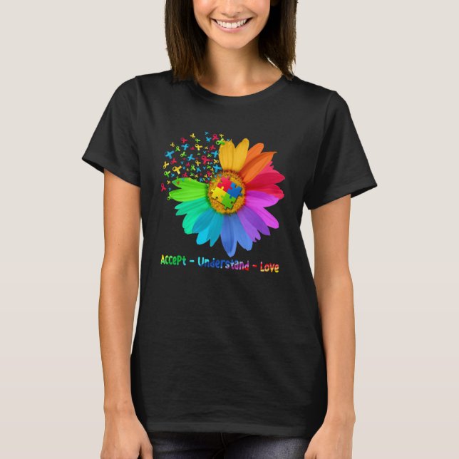Camiseta Autism Awareness  Accept Understand Love Autism Mo (Frente)