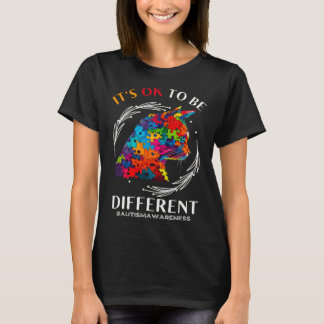 Camiseta Autism Awareness Acceptance Cats Its Ok To Be Diff