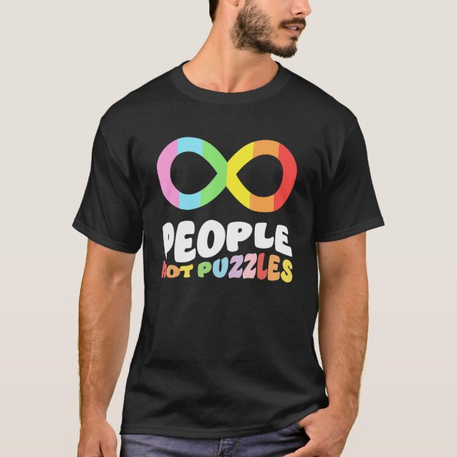 Camiseta Autism Awareness Acceptance People Not Puzzles Wom (Frente)