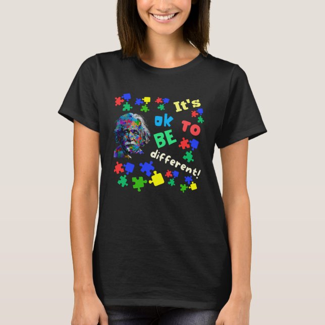 Camiseta Autism Awareness Acceptance Science Ok To Be Diffe (Frente)