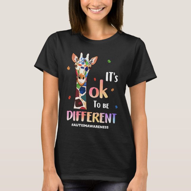 Camiseta Autism Awareness Acceptance Women Kid Its Ok To Be (Frente)