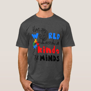 Camiseta Autism Awareness All Kinds Of Minds Autistic Suppo