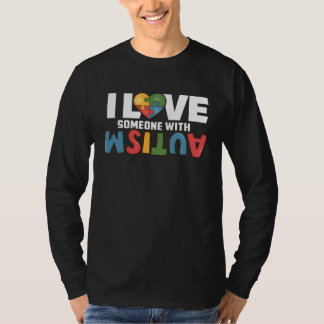 Camiseta Autism Awareness ASD Autism Mom I Love Someone wit