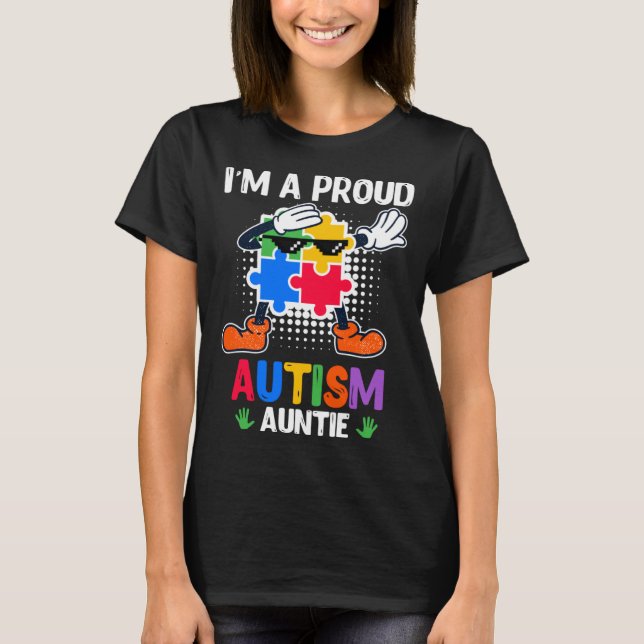 Camiseta Autism Awareness Aunt Autistic Child Diversity  2 (Frente)