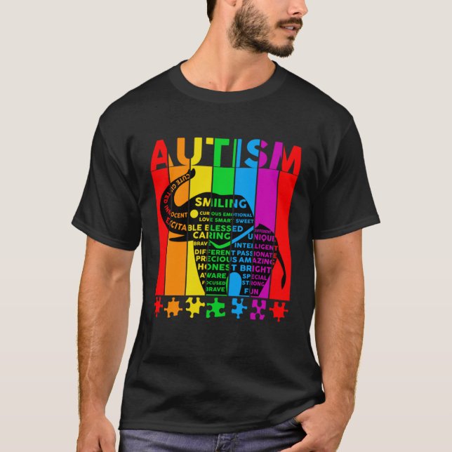 Camiseta Autism Awareness Autism Elephant Support Autism (Frente)