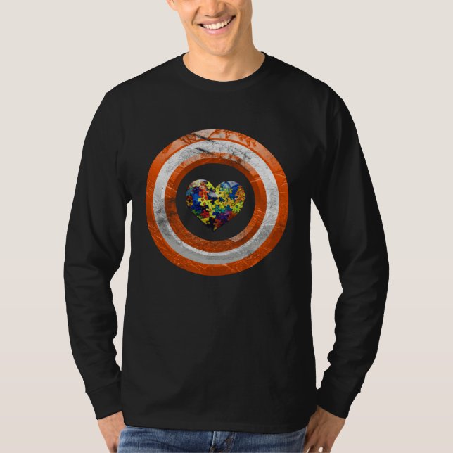 Camiseta Autism Awareness Autistic Diversity Heart Puzzle (Frente)