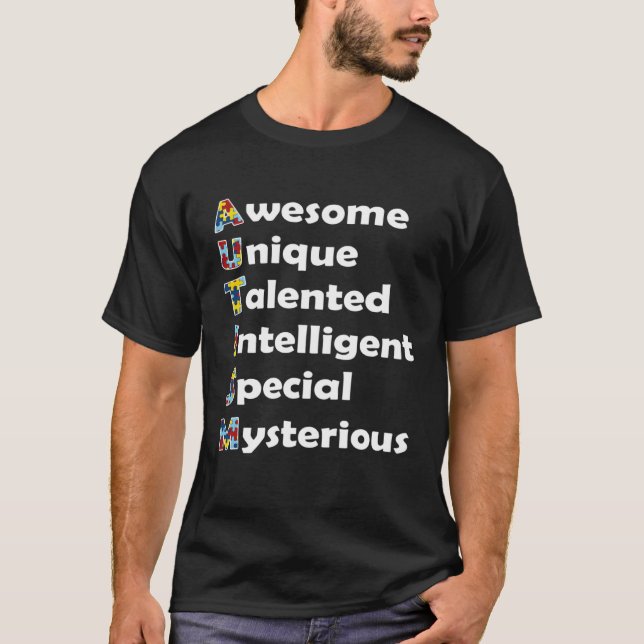 Camiseta Autism Awareness Awesome Unique Talented Intellige (Frente)