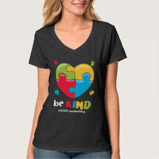 Camiseta Autism Awareness   Be Kind Puzzle Heart Kindness  